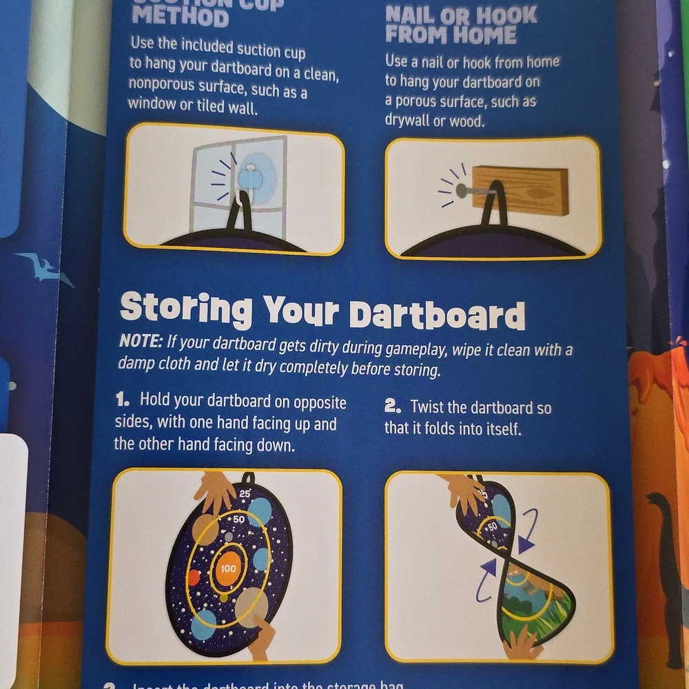 National Geographic Reversible DartBoard Game Set